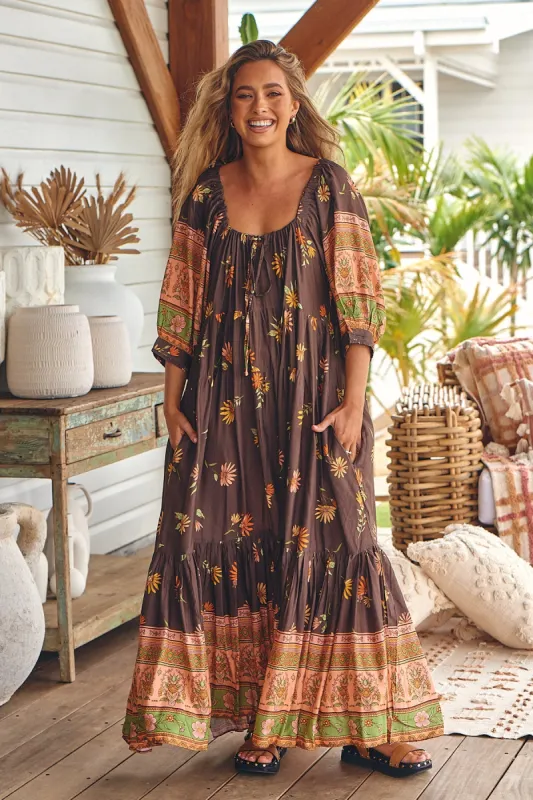 Secret Love Print Blossom Midi Dress sold by Lilac and Mila