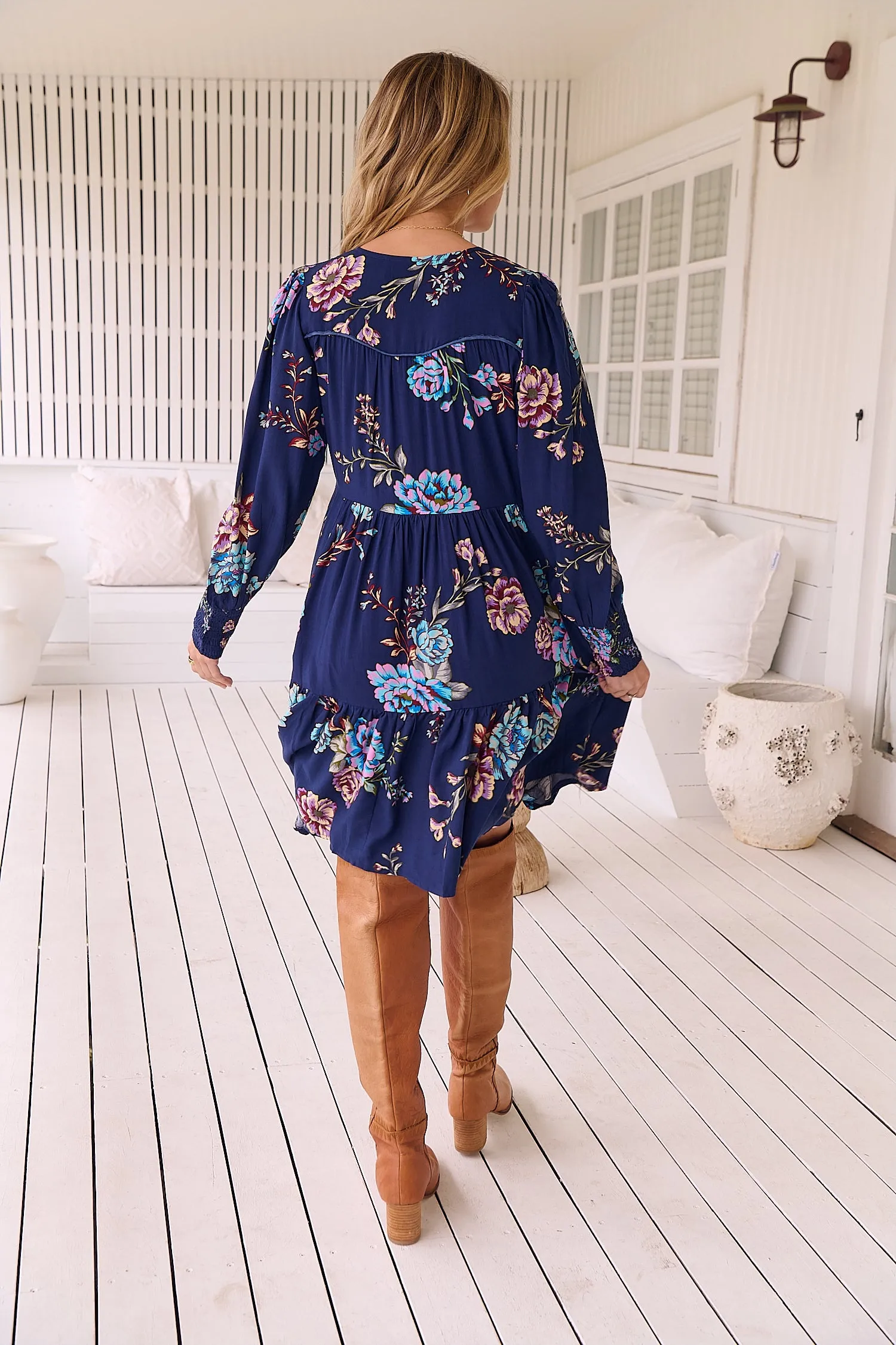 Botanica Print Tracey Long Sleeve Dress sold by Lilac and Mila product image thumbnail 5