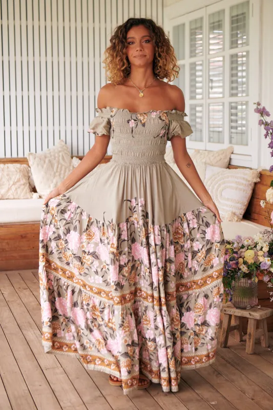 Adore You Print Claudette Maxi Dress sold by Lilac and Mila