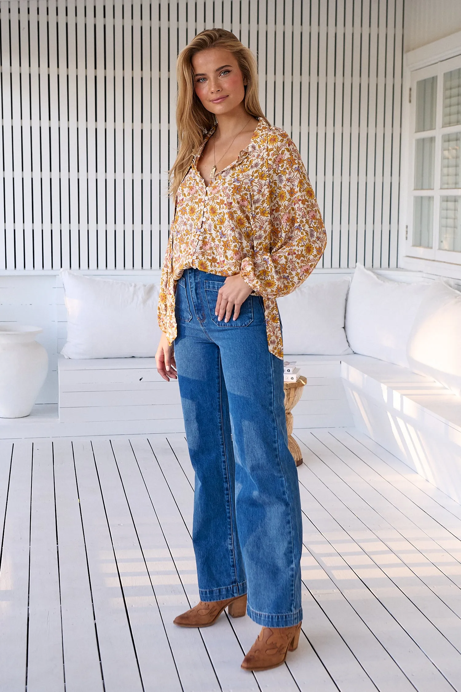 Solara Print Imogen Blouse sold by Lilac and Mila product image thumbnail 2