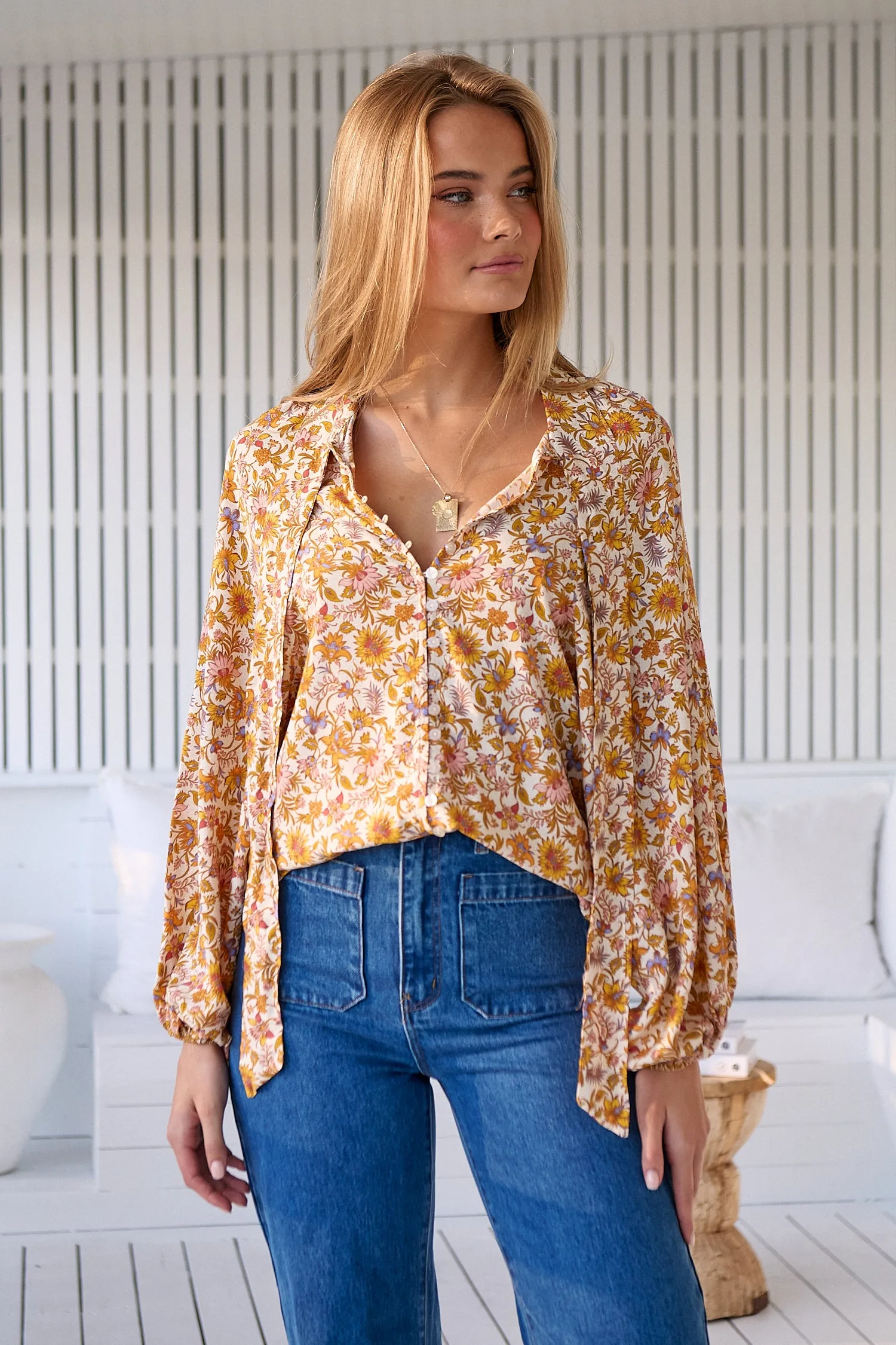 Solara Print Imogen Blouse sold by Lilac and Mila product image thumbnail 3