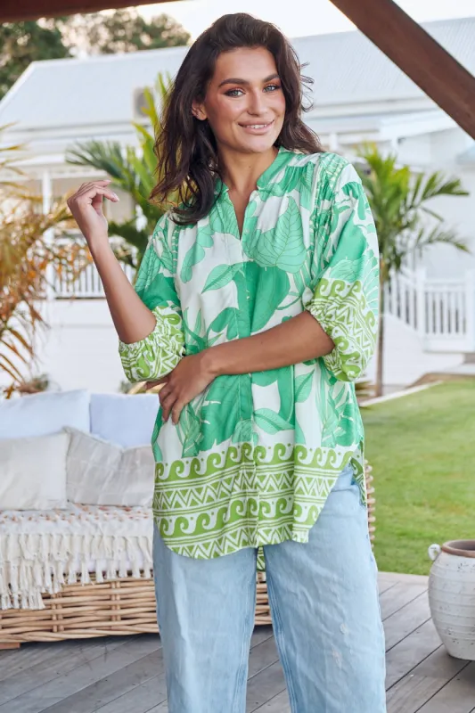 Palmetto Print Gypsea Blouse sold by Lilac and Mila