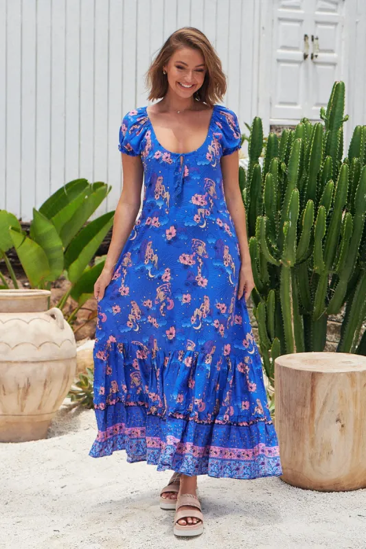 Soleil Print Saria Maxi Dress sold by Lilac and Mila
