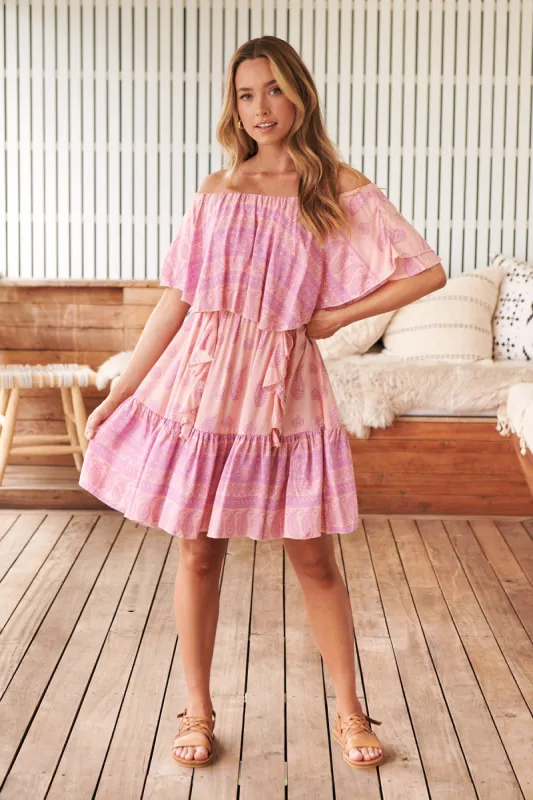 Ophilia Print Mini Georgie Dress sold by Lilac and Mila