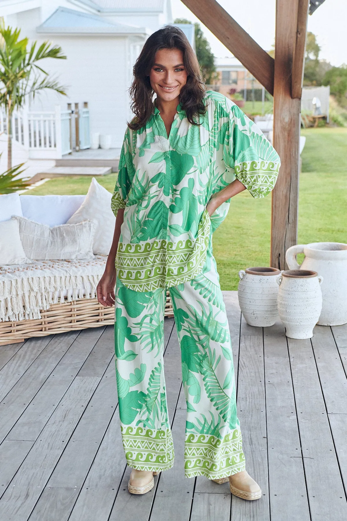 Palmetto Print Jax Pants sold by Lilac and Mila product image thumbnail 2