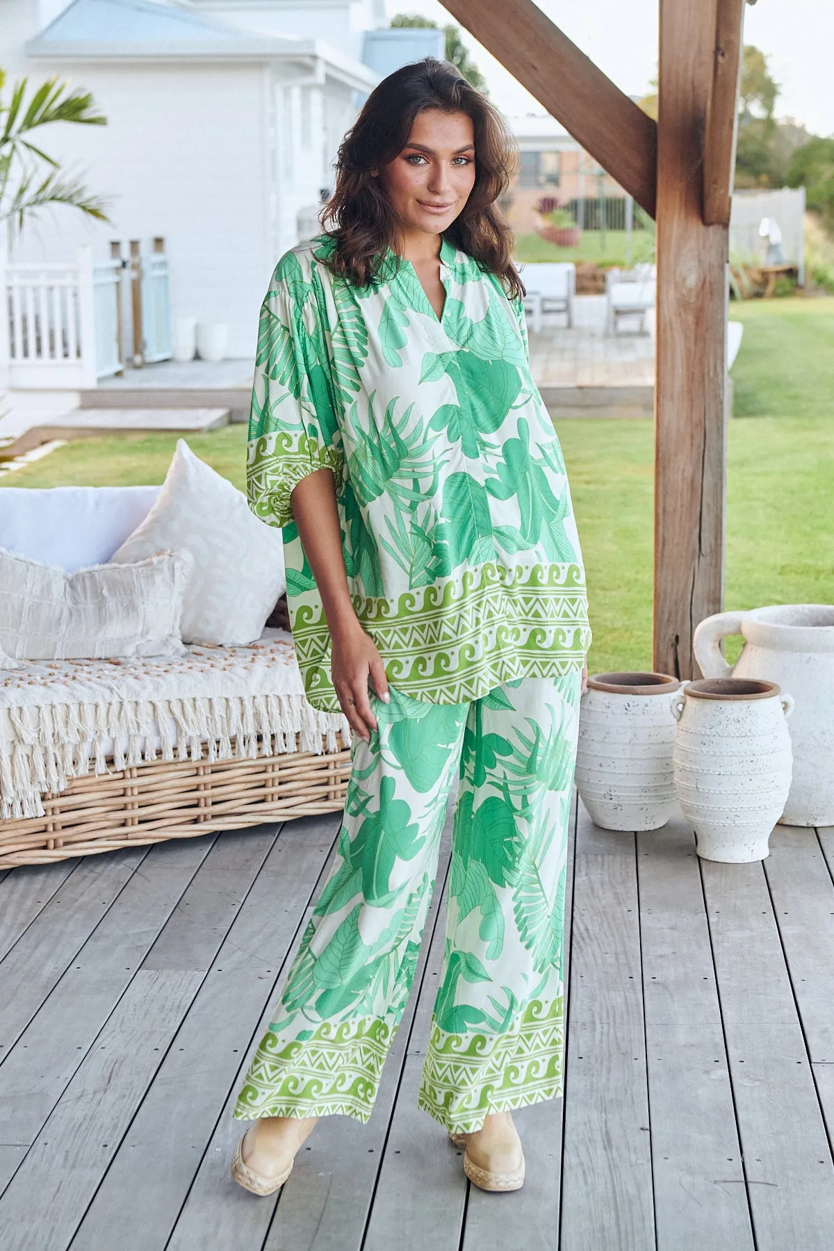 Palmetto Print Jax Pants sold by Lilac and Mila product image thumbnail 5