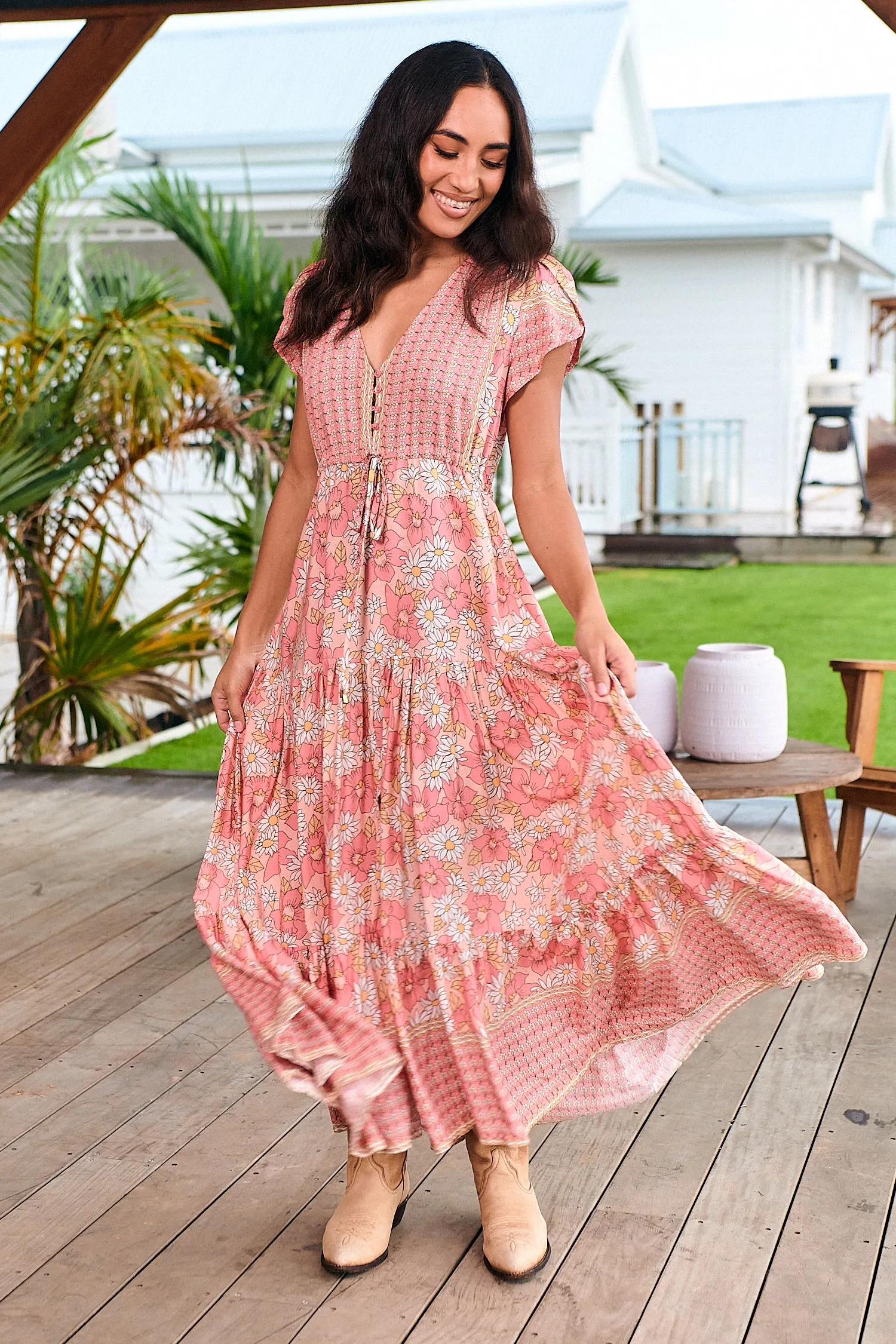 Juliets Garden Print Melissa Maxi sold by Lilac and Mila product image thumbnail 5