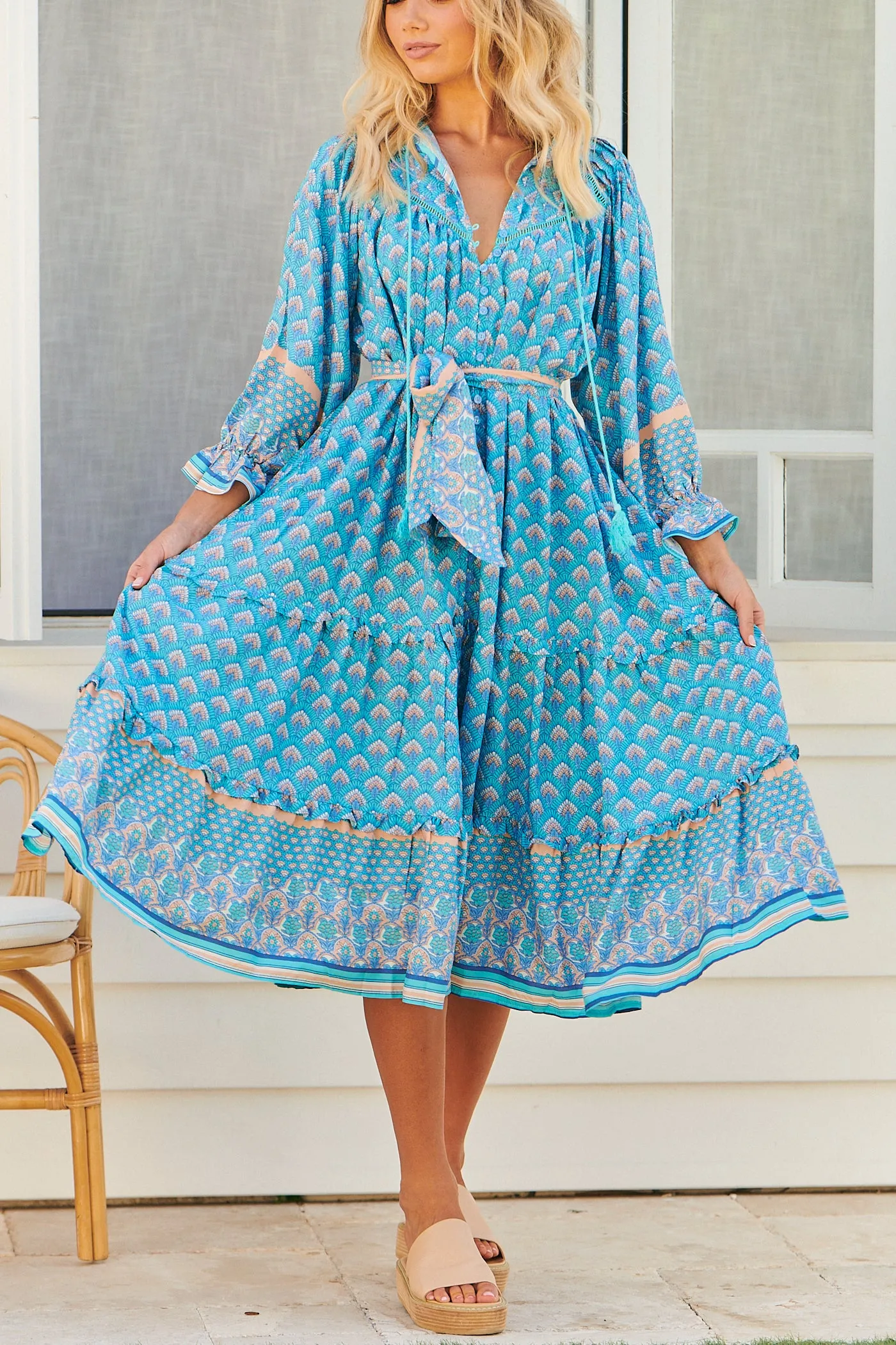 Sea Eden Print Briana Dress sold by Lilac and Mila product image thumbnail 3