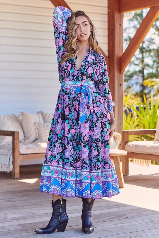 Blackbird Print Briana Dress sold by Lilac and Mila