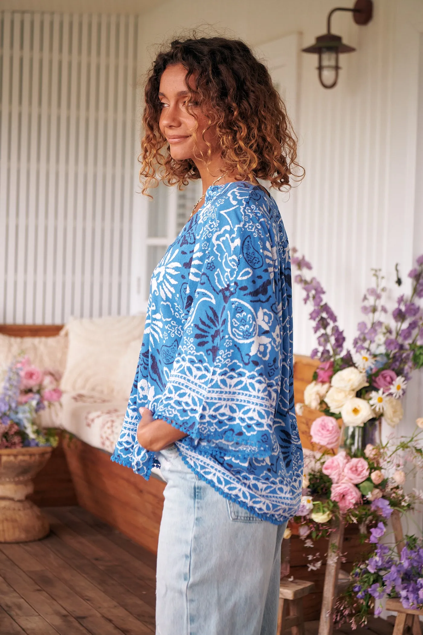 Azula Print Gabriella Top sold by Lilac and Mila product image thumbnail 4