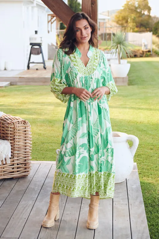 Palmetto Print Boheme Midi sold by Lilac and Mila