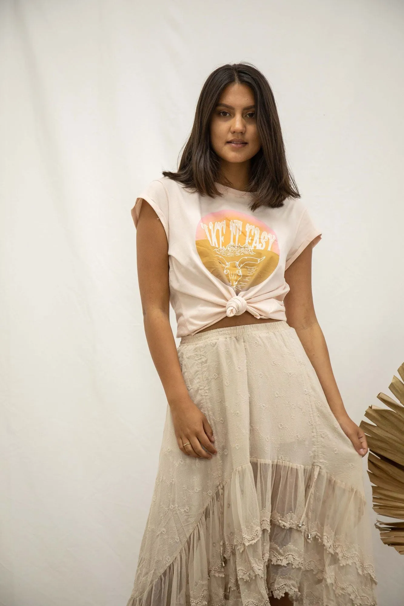 Take it Easy Tee - Blush sold by Lilac and Mila product image thumbnail 4