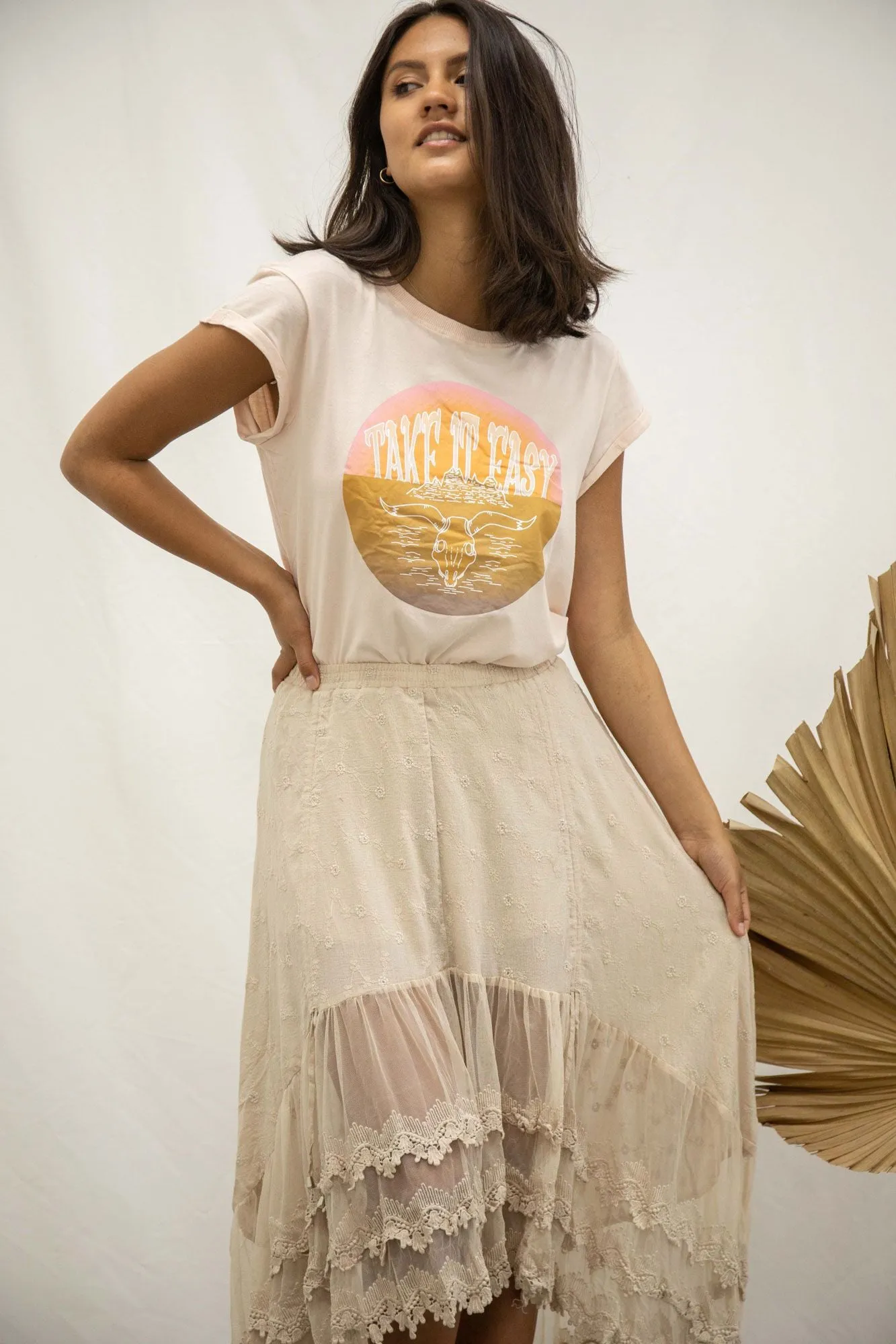 Take it Easy Tee - Blush sold by Lilac and Mila product image thumbnail 5