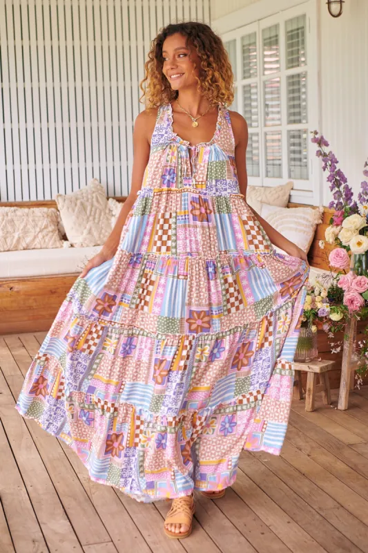Sweet Illusions Print Erryn Maxi Dress sold by Lilac and Mila