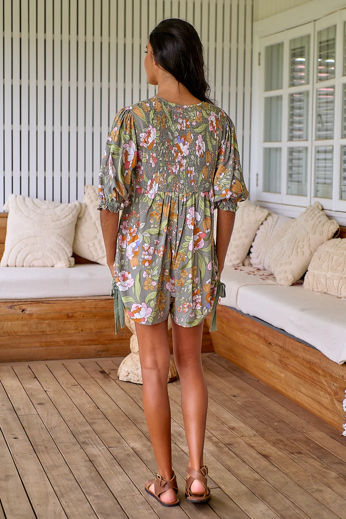 Rosemary Print Roses Playsuit sold by Lilac and Mila product image thumbnail 5