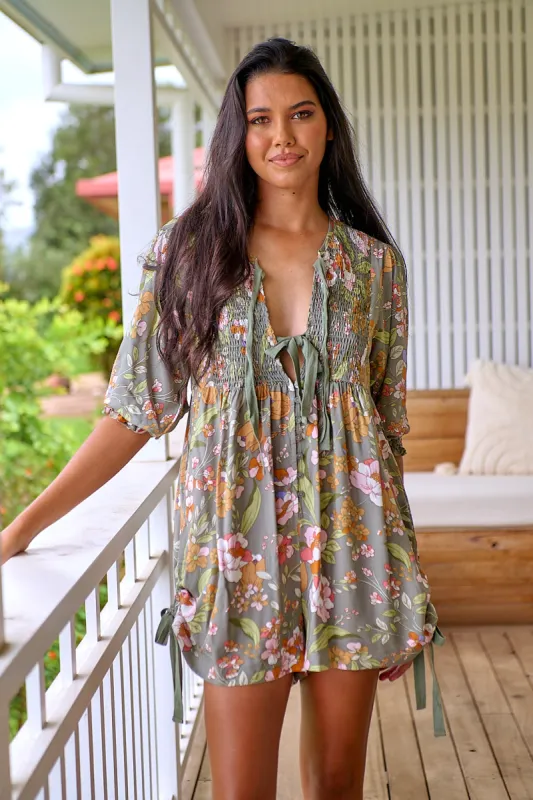Rosemary Print Roses Playsuit sold by Lilac and Mila