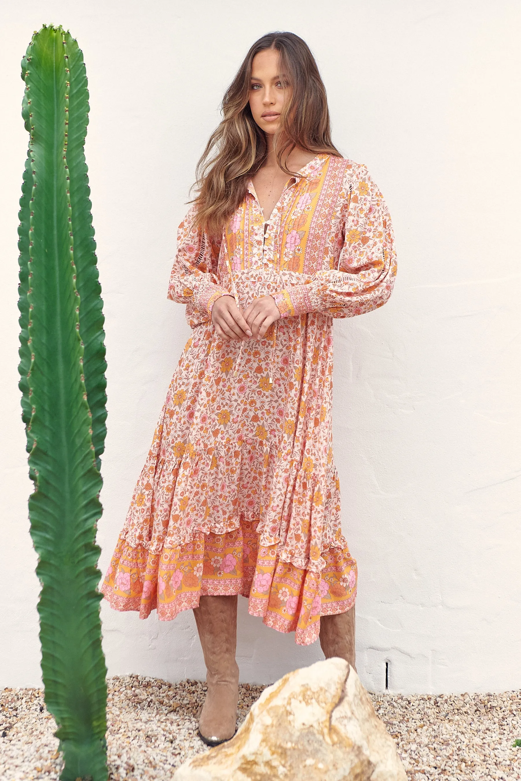 Amor Print Nirvana Midi Dress sold by Lilac and Mila product image thumbnail 5