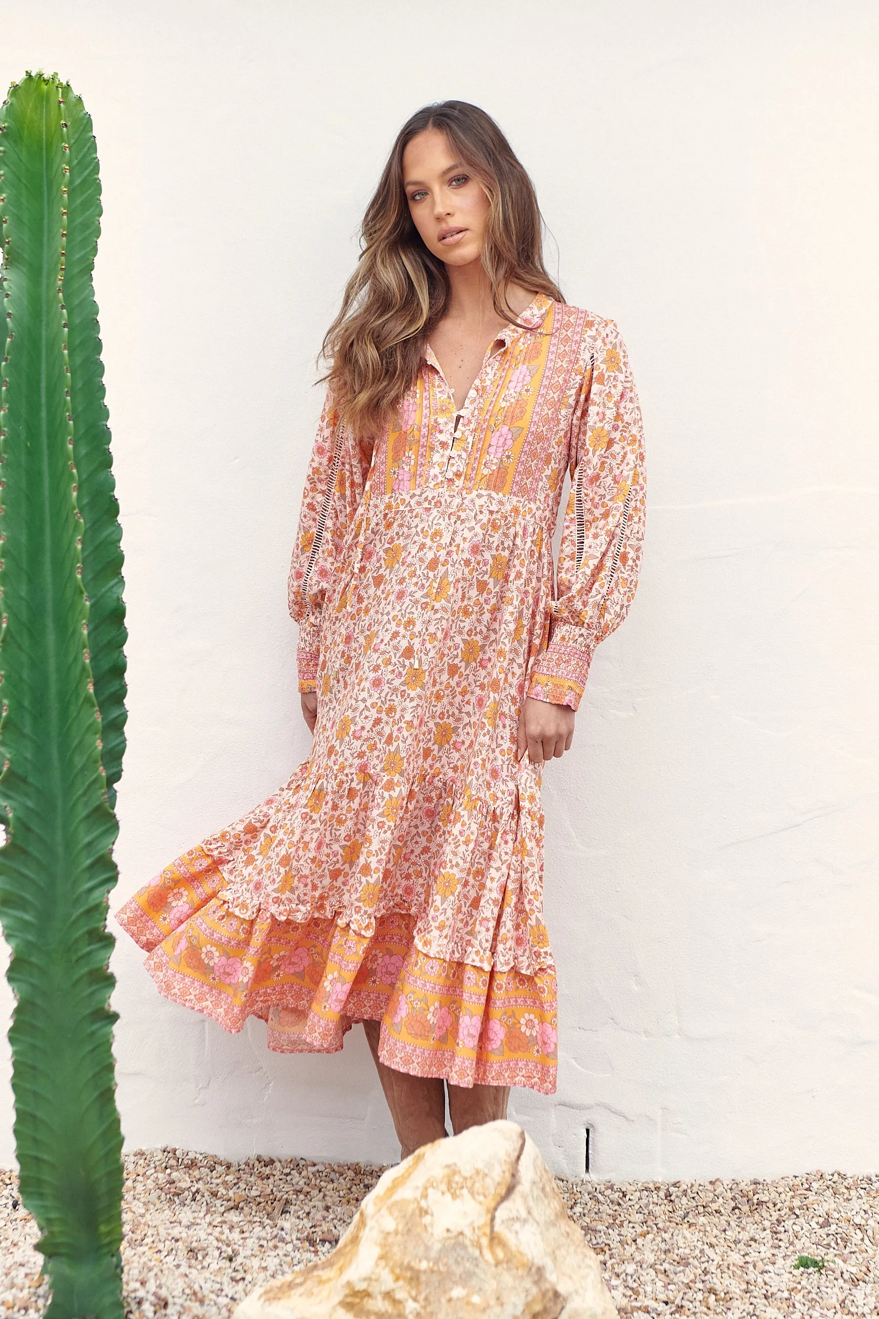 Amor Print Nirvana Midi Dress sold by Lilac and Mila product image thumbnail 2