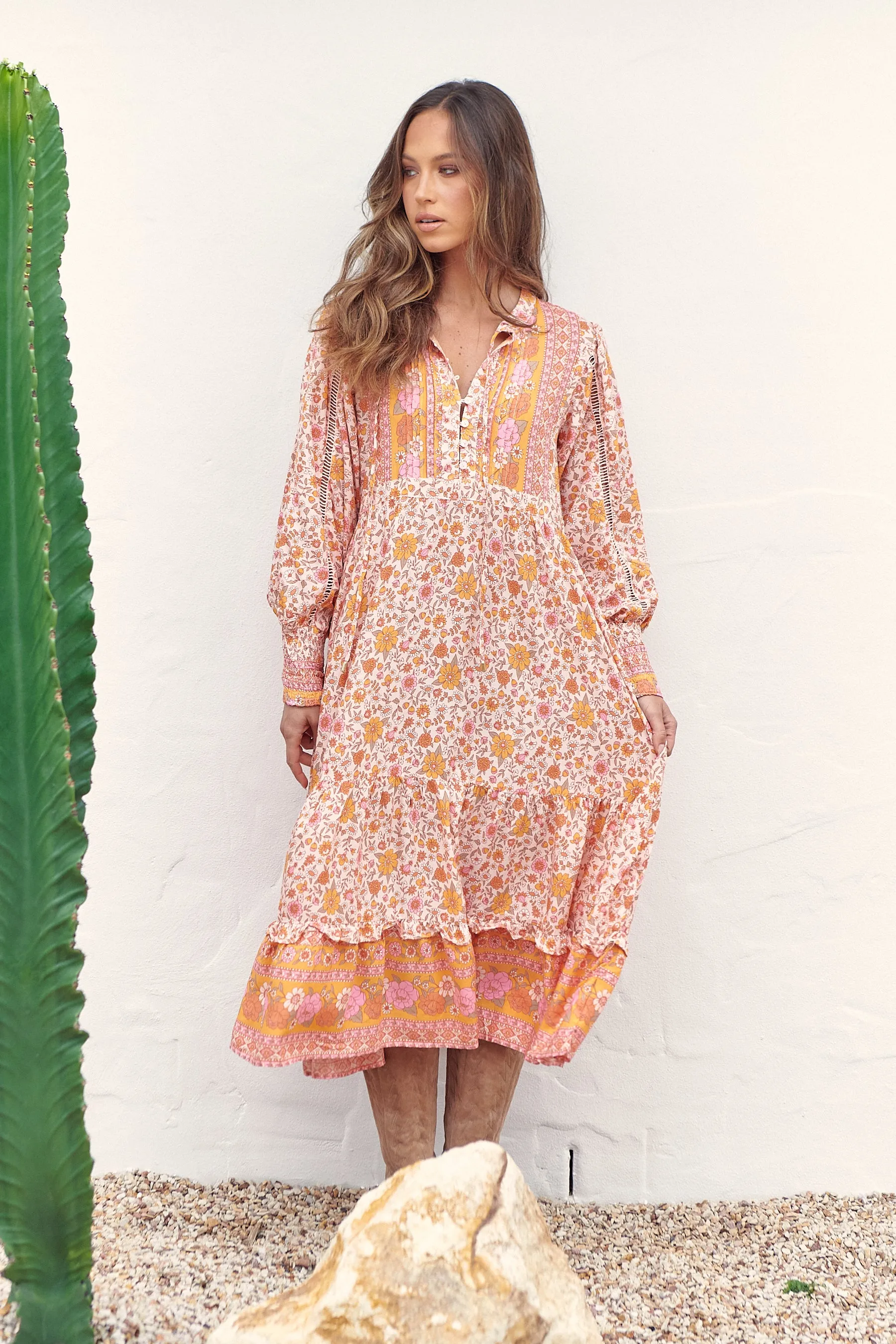 Amor Print Nirvana Midi Dress sold by Lilac and Mila product image thumbnail 3