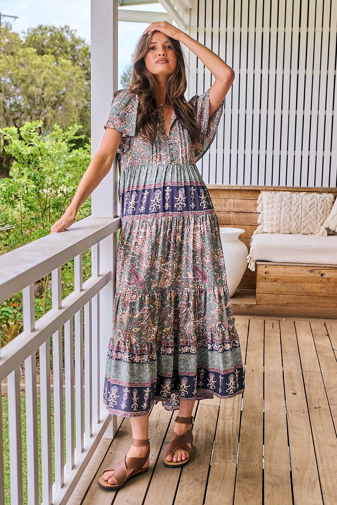 Olivine Print Olli Maxi Dress sold by Lilac and Mila product image thumbnail 5