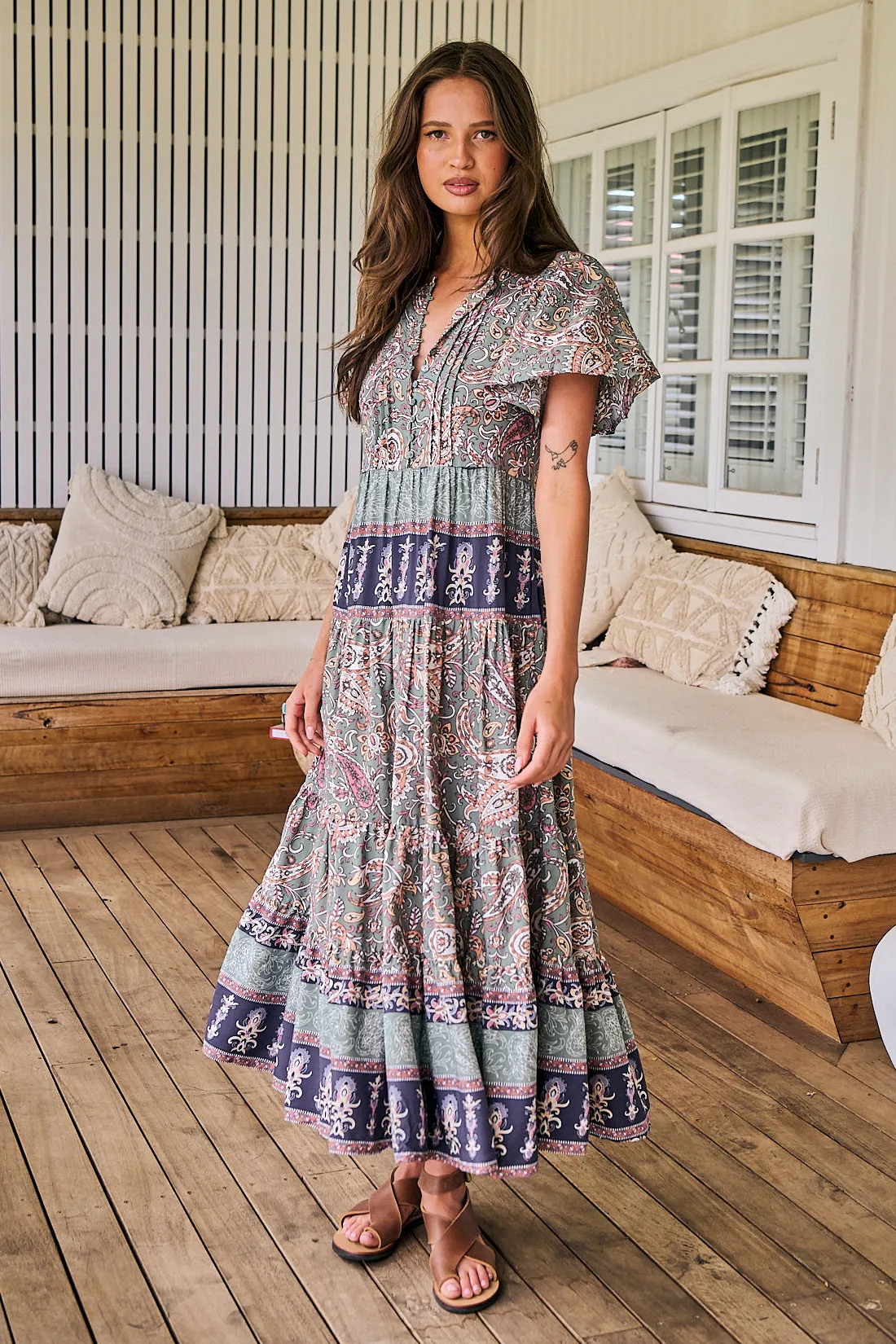Olivine Print Olli Maxi Dress sold by Lilac and Mila product image thumbnail 3