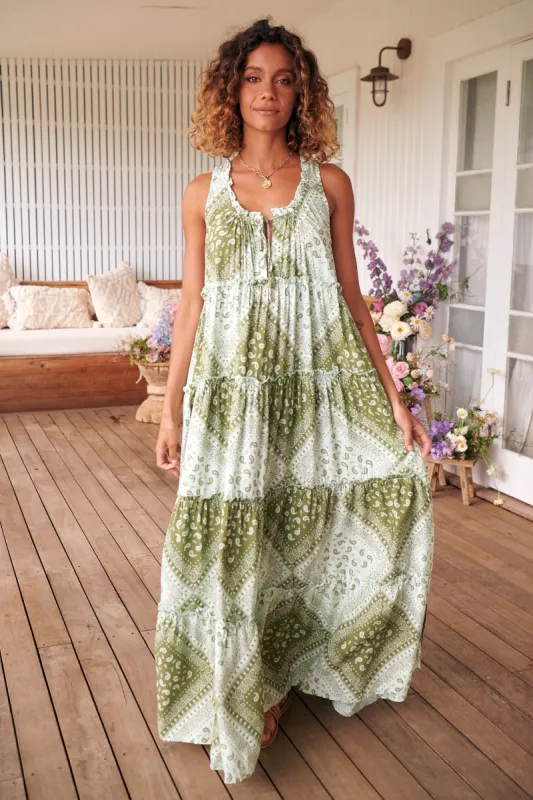 Thyme Print Erryn Maxi Dress sold by Lilac and Mila