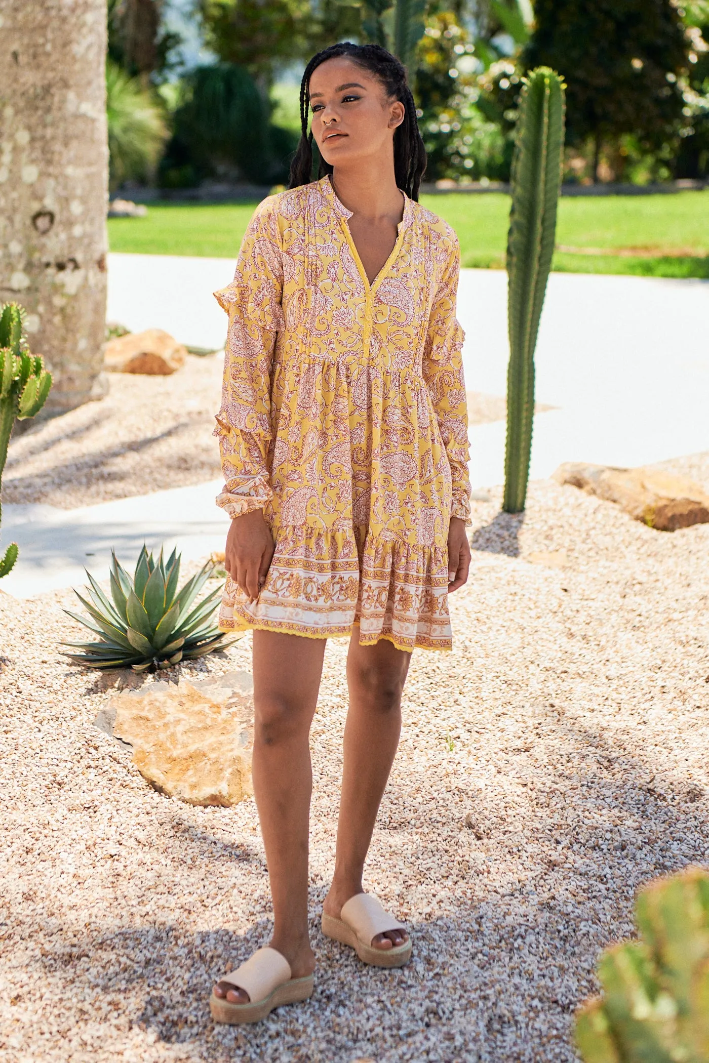 Elodie Print Fey Mini Dress sold by Lilac and Mila product image thumbnail 2