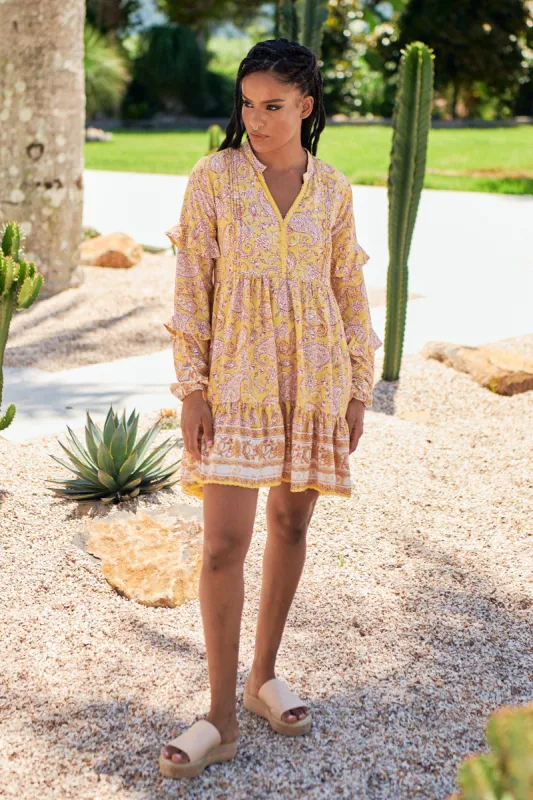 Elodie Print Fey Mini Dress sold by Lilac and Mila