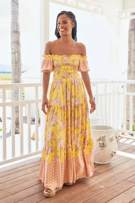 Sol Print Claudette Maxi Dress sold by Lilac and Mila