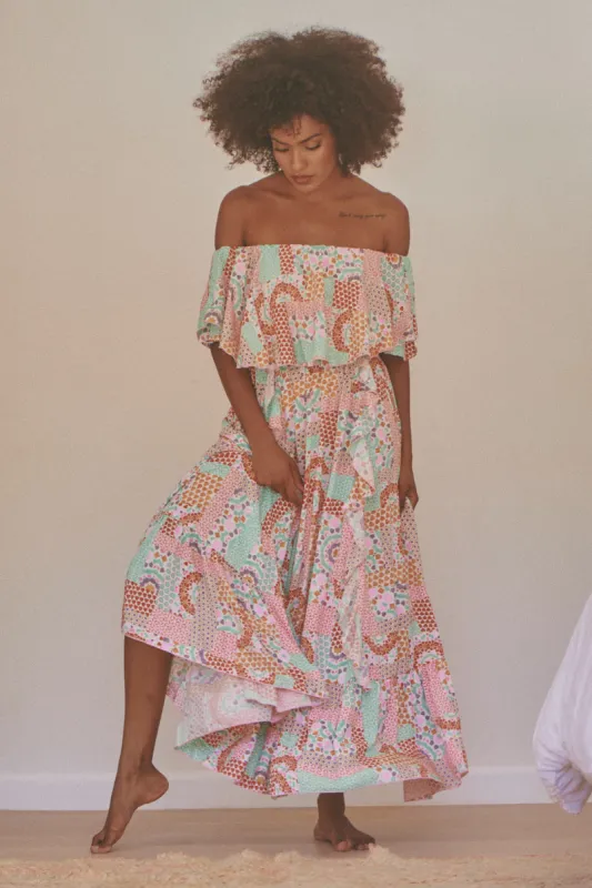 Dusty Print Georgie Maxi sold by Lilac and Mila