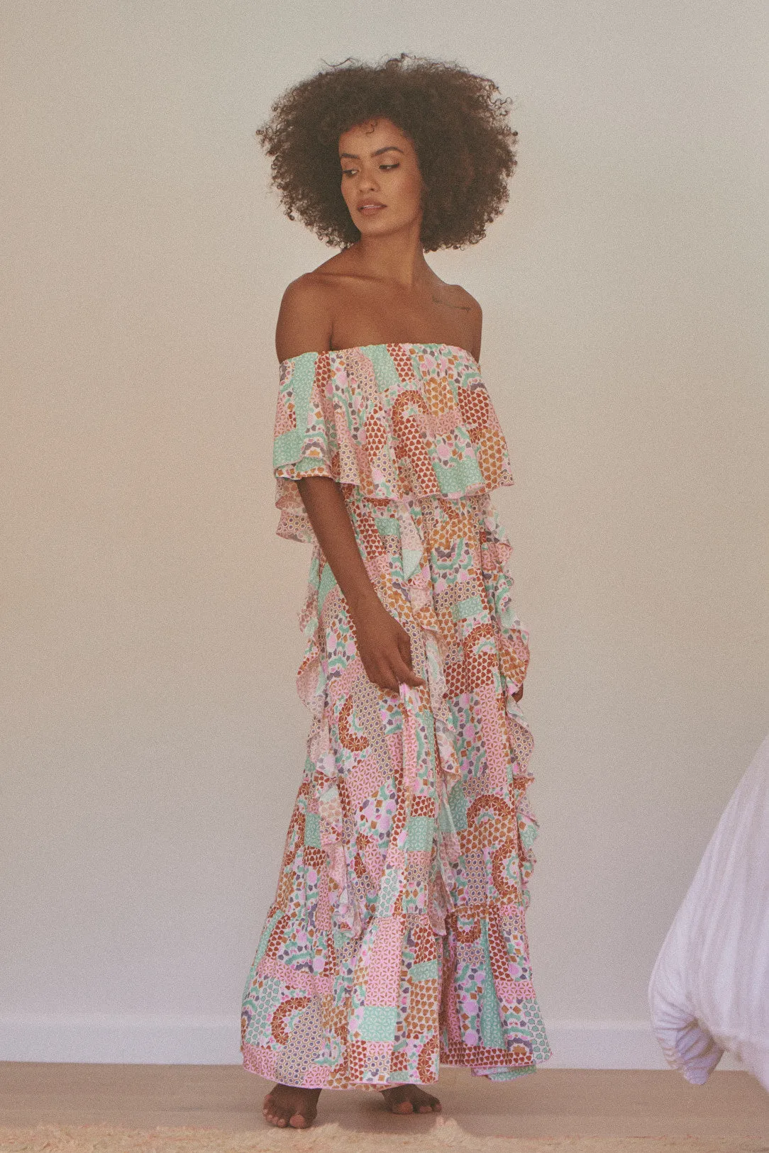 Dusty Print Georgie Maxi sold by Lilac and Mila product image thumbnail 3