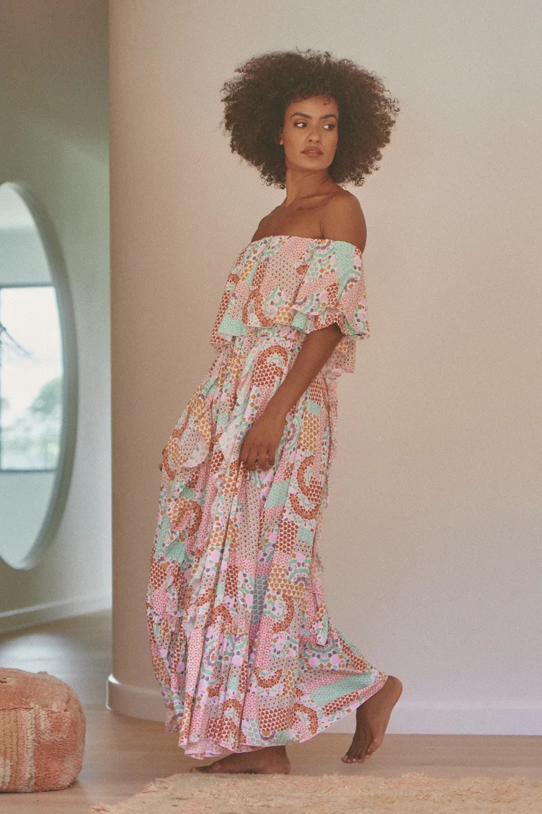 Dusty Print Georgie Maxi sold by Lilac and Mila product image thumbnail 5