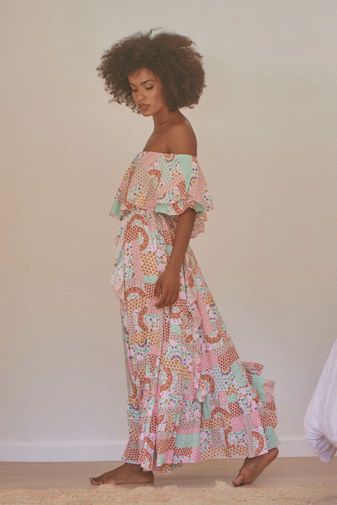 Dusty Print Georgie Maxi sold by Lilac and Mila product image thumbnail 4