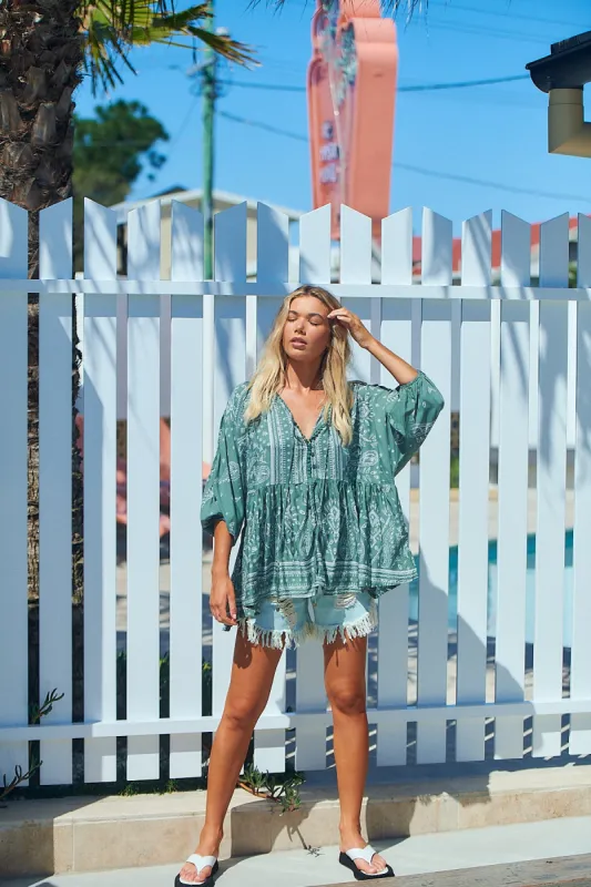 Constance Print Chloe Top sold by Lilac and Mila