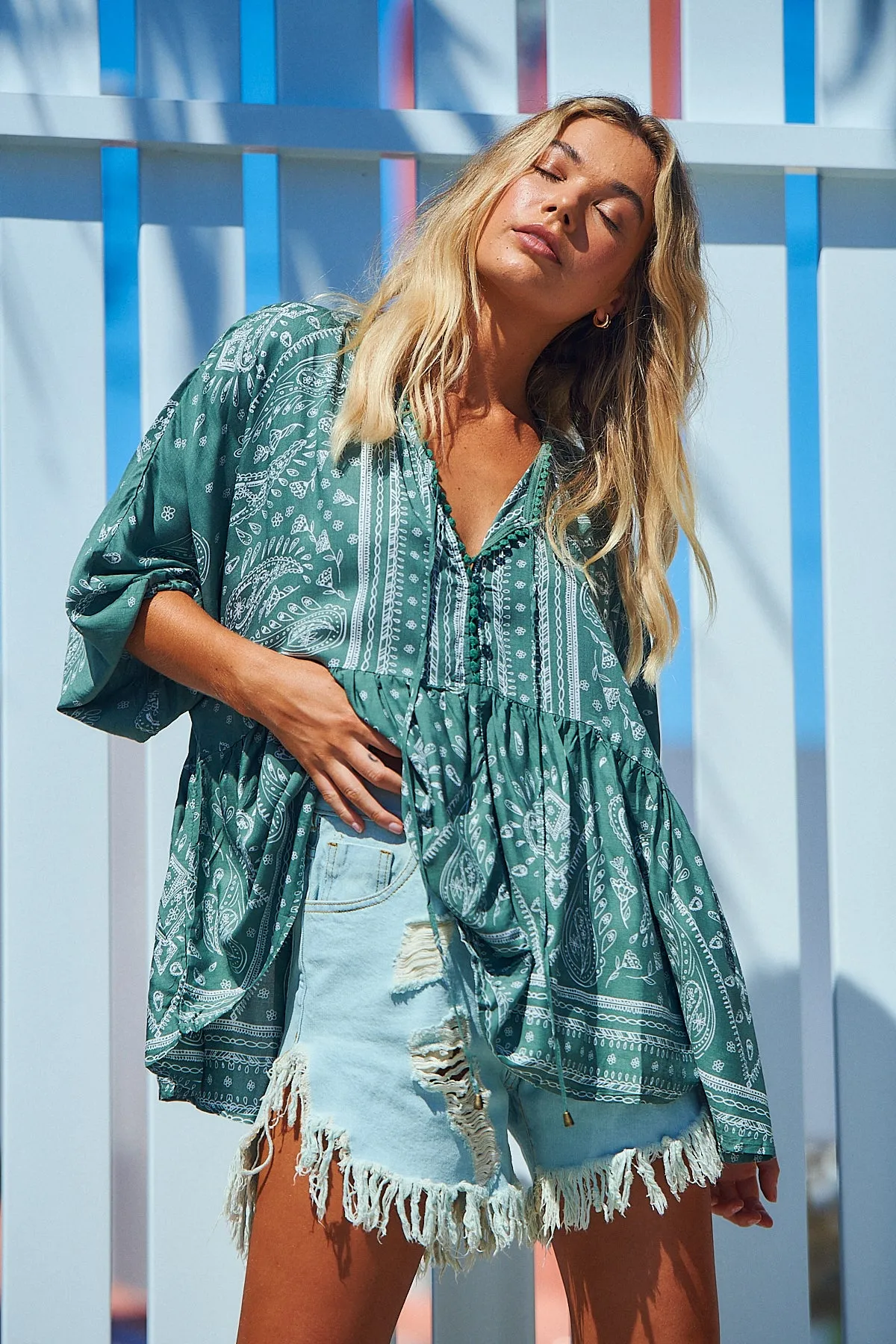 Constance Print Chloe Top sold by Lilac and Mila product image thumbnail 4