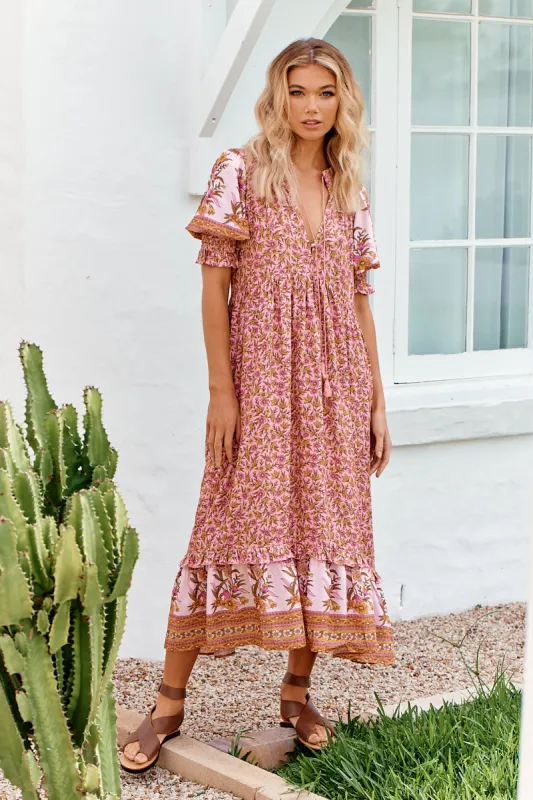 Nisha Print Kora Midi sold by Lilac and Mila