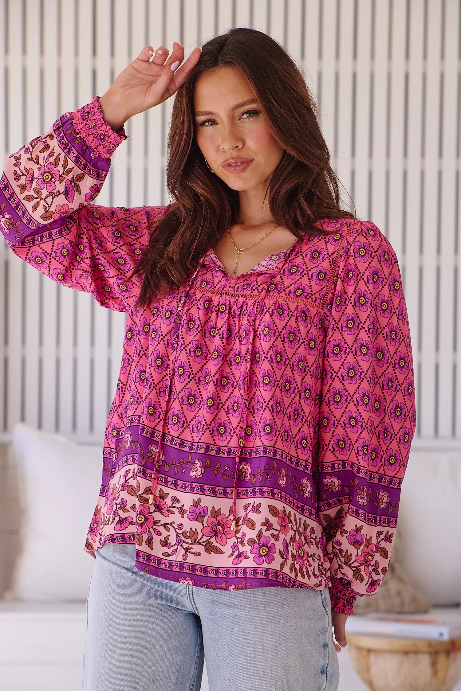 Jolene Print Quinn Blouse sold by Lilac and Mila product image thumbnail 2