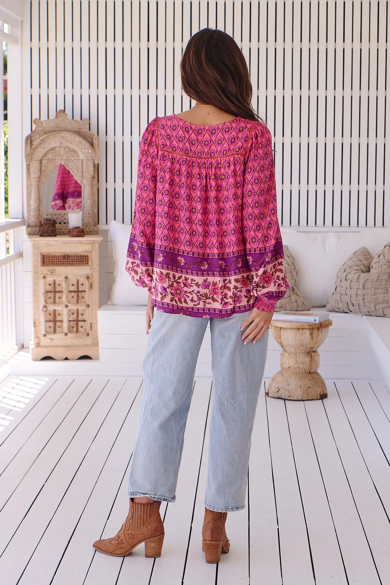 Jolene Print Quinn Blouse sold by Lilac and Mila product image thumbnail 5