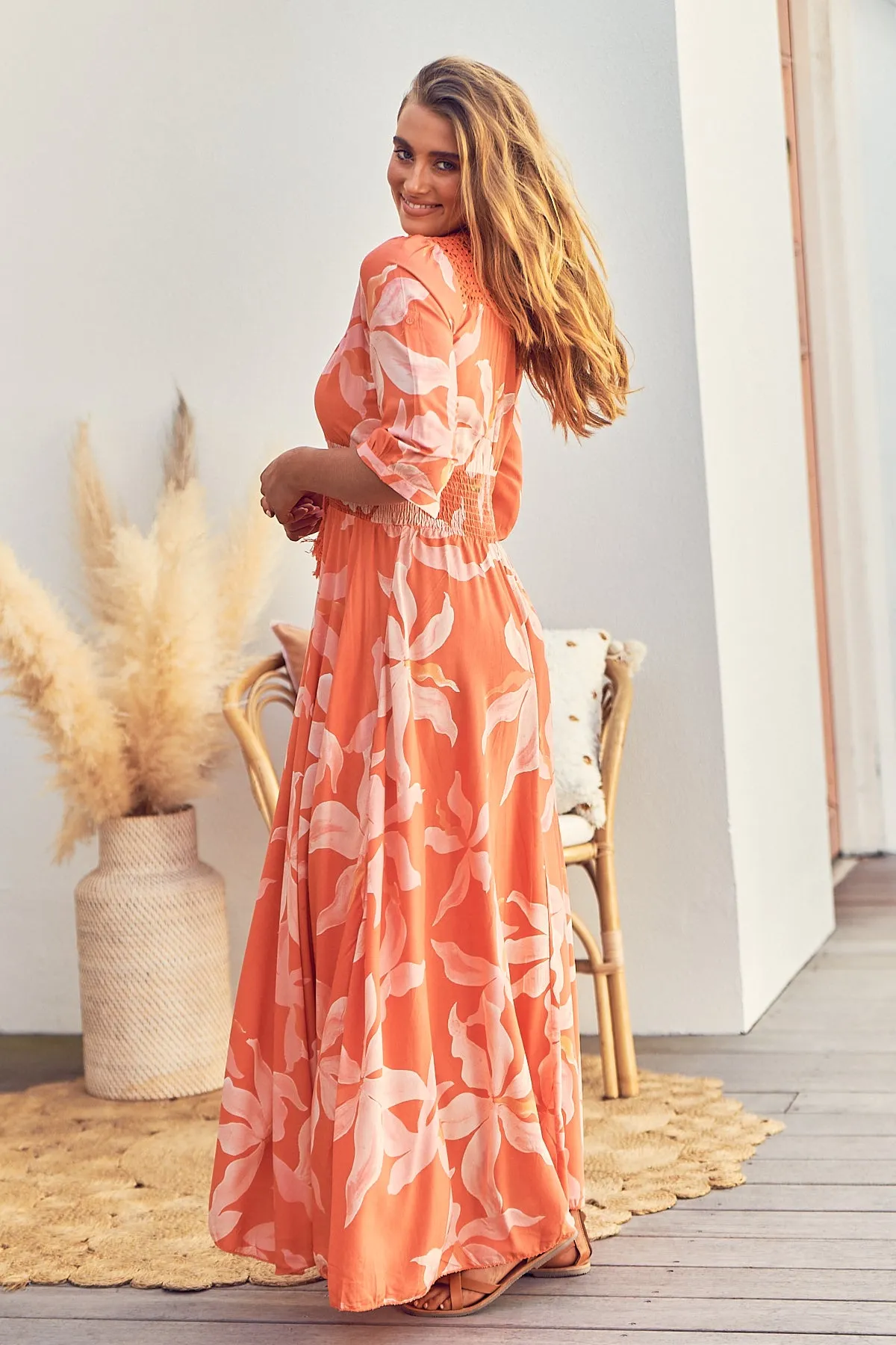 Summer Sunset Print Indiana Maxi sold by Lilac and Mila product image thumbnail 5