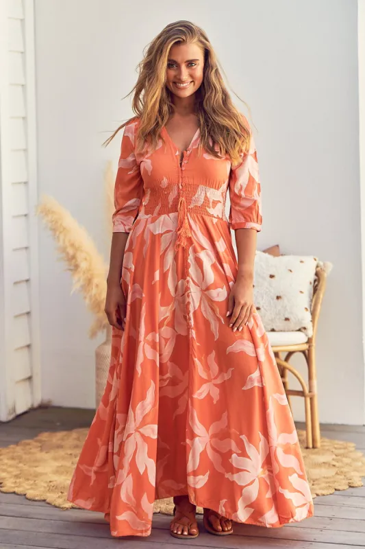 Summer Sunset Print Indiana Maxi sold by Lilac and Mila