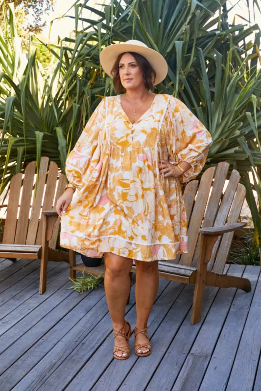 Jemima Print Adela Mini Dress sold by Lilac and Mila