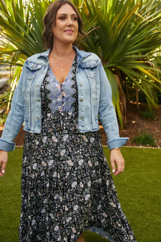 Delilah Denim Jacket sold by Lilac and Mila