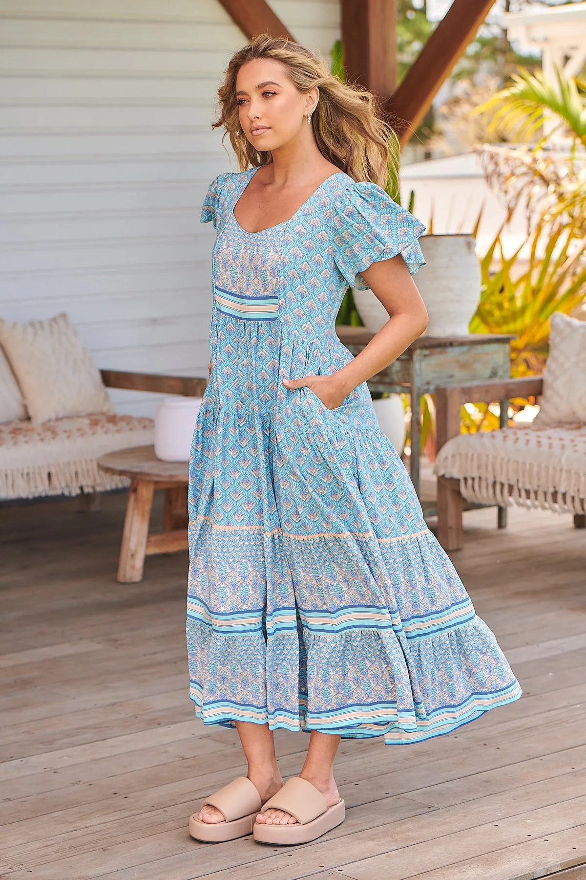 Sea Eden Print Isabella Maxi sold by Lilac and Mila product image thumbnail 2