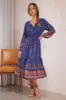 Esta Print Olly Midi Dress sold by Lilac and Mila