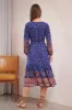 Esta Print Olly Midi Dress sold by Lilac and Mila