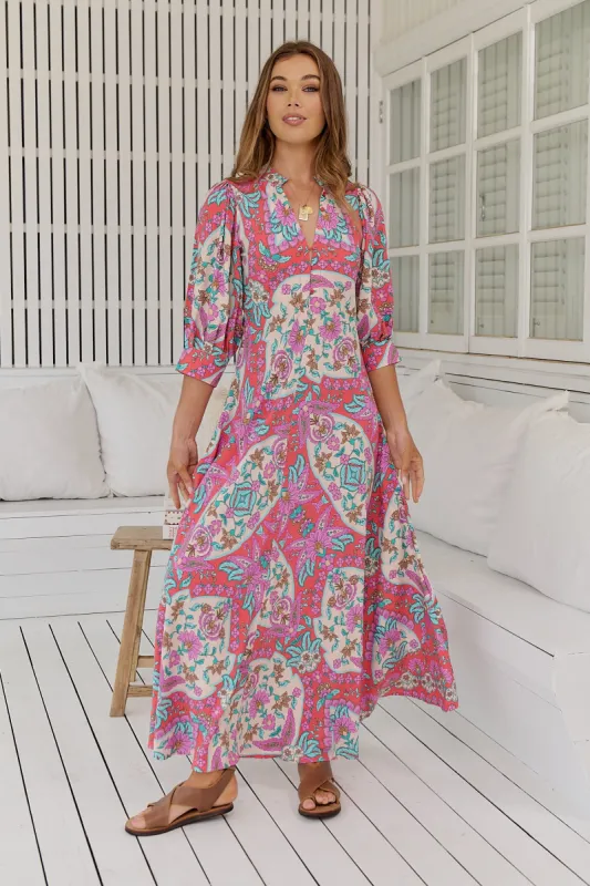 Daiquiri Print Zoie Maxi Dress sold by Lilac and Mila