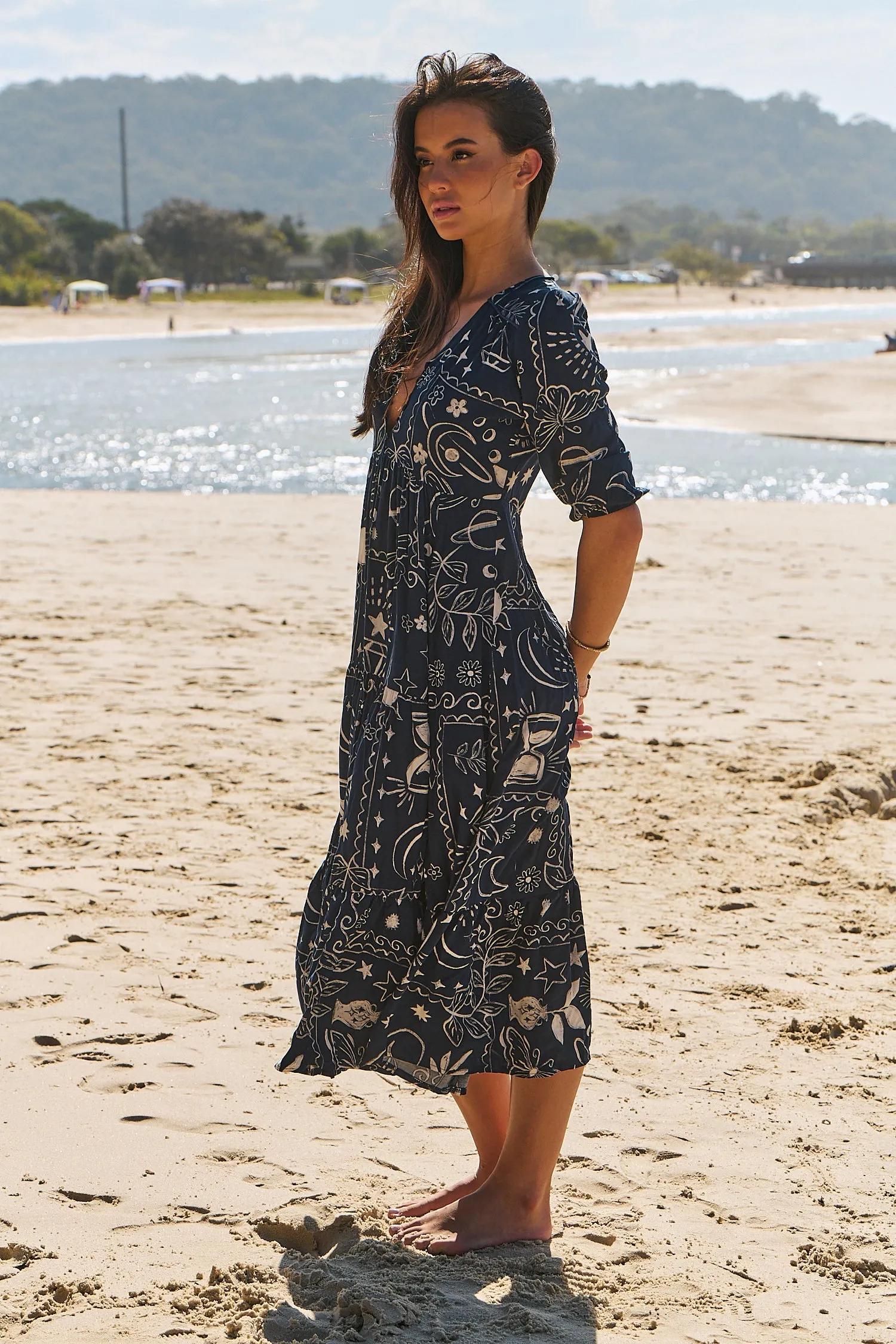 Elements Print Eve Midi sold by Lilac and Mila product image thumbnail 4