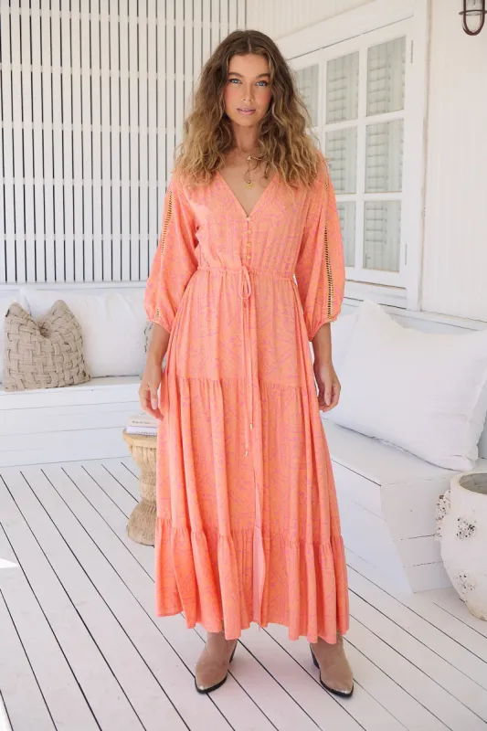 Paloma Paradise Print Ebony Maxi sold by Lilac and Mila