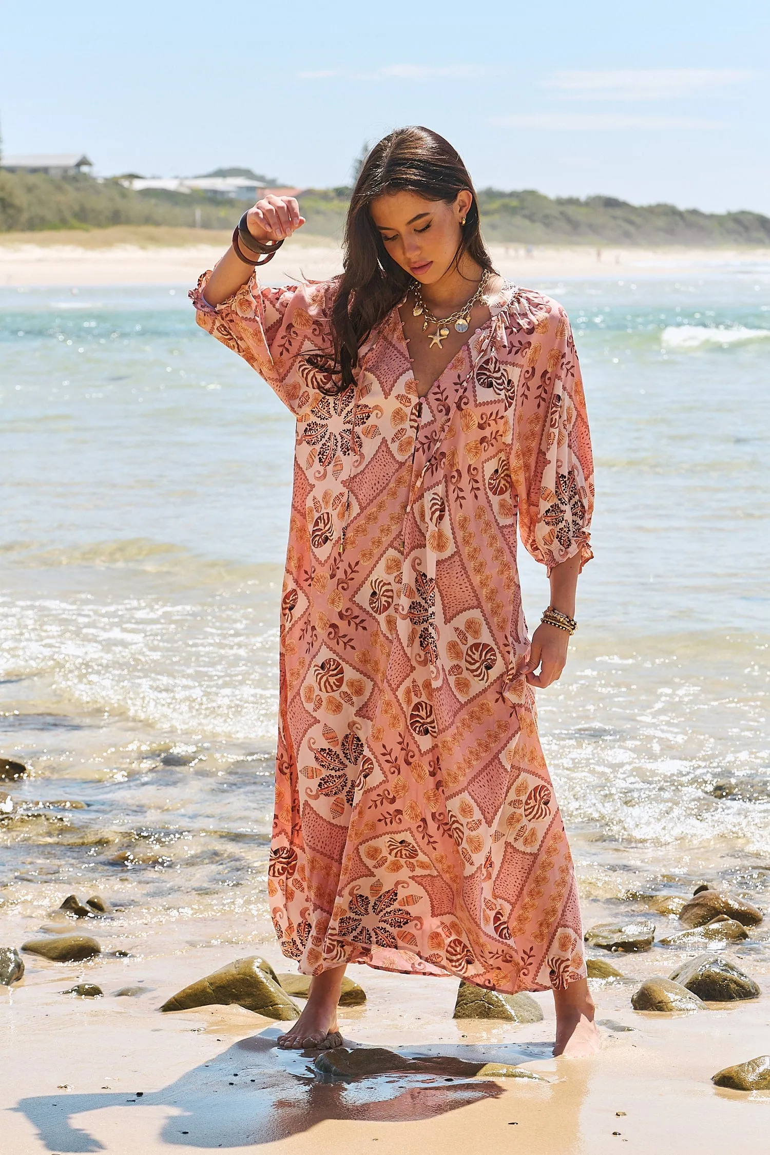 Tahitian Print Bree Maxi sold by Lilac and Mila product image thumbnail 3