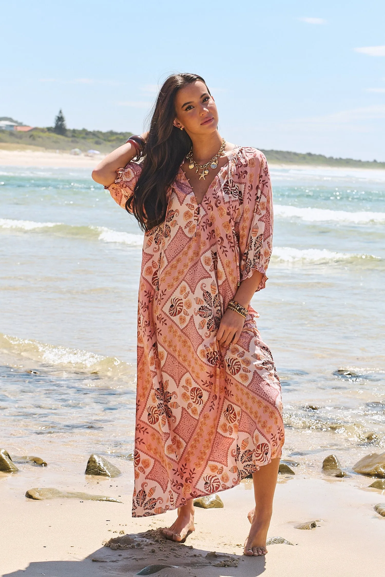 Tahitian Print Bree Maxi sold by Lilac and Mila product image thumbnail 2